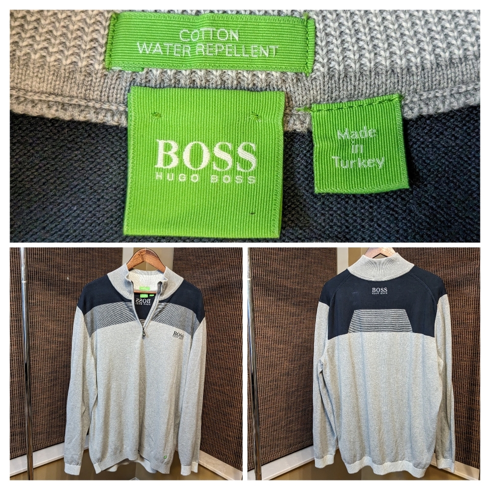 Hugo Boss Sweater - Zelchior Pro - Grey and Black - XXL